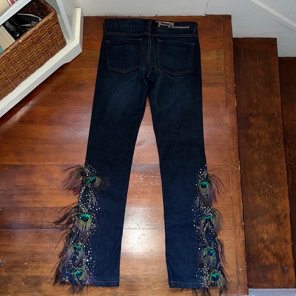 NWOT Ralph Lauren Black Label Peacock Feather Jeans - Picture 3 of 16